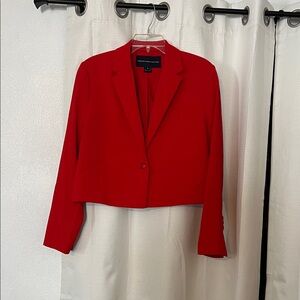 Red Cropped Blazer